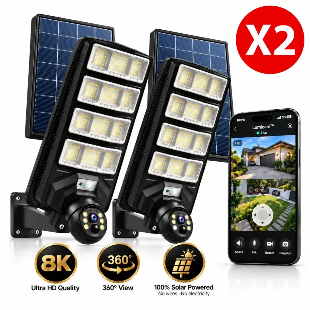 Kit completo Lumicam™ 2 lámparas solares con cámara